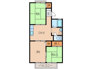 メゾン楠見中 A棟の物件間取画像